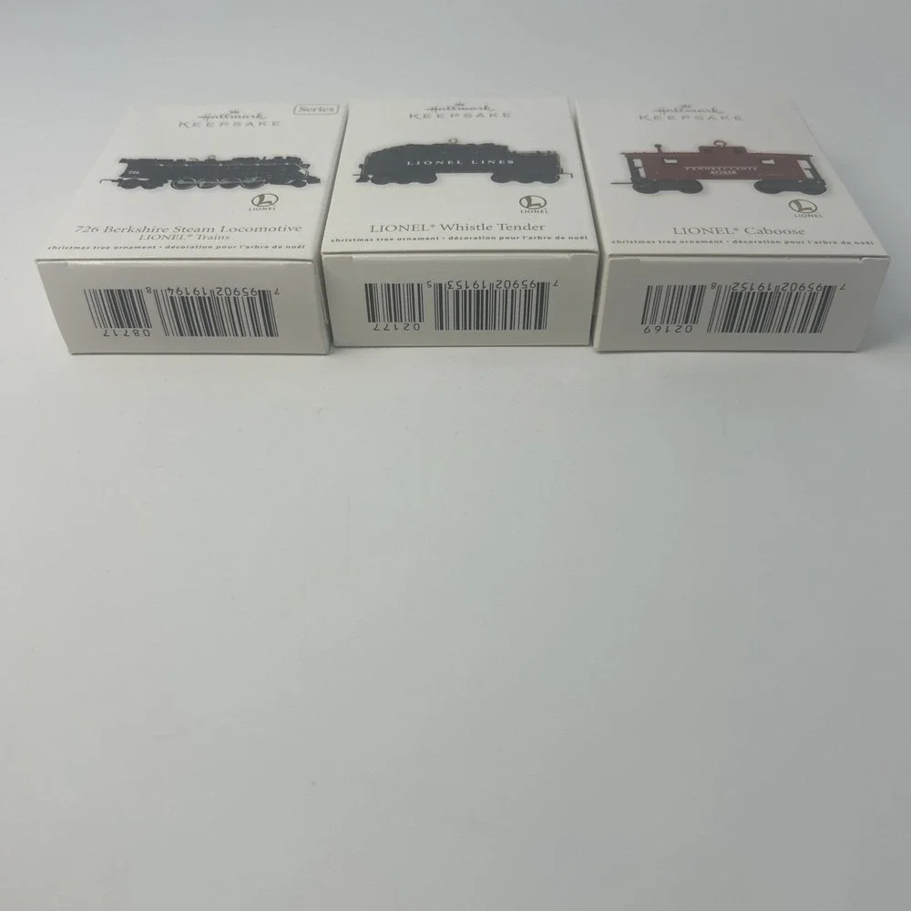 2011 Hallmark Keepsake Lionel 726 Berkshire Locomotive Tender Caboose Set of 3